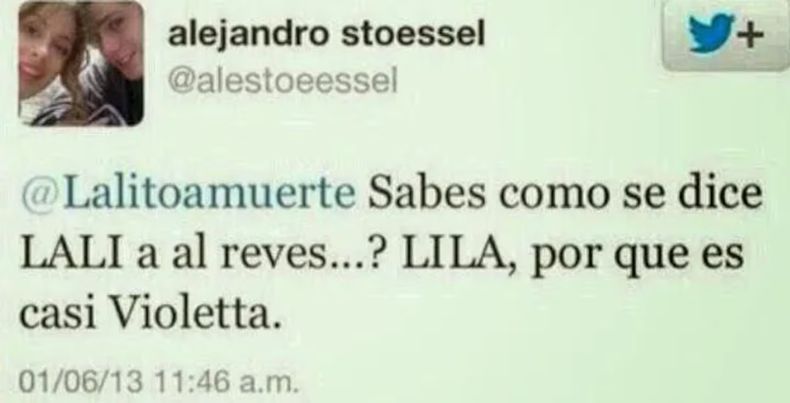 El viejo posteo de Alejandro Stoessel en Twitter (hoy, X).