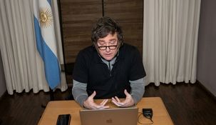 Javier Milei remoto desde París en el Coloqui de IDEA.