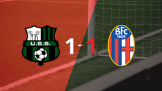 sassuolo logro sacar el empate de local frente a bologna