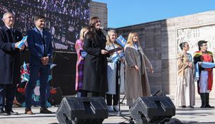 Victoria Villarruel fue invitada al acto por el gobernador Maximiliano Pullaro.&nbsp;