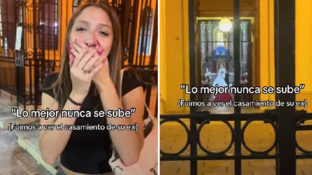Fue a ver la boda de su ex pareja y se hizo viral en TikTok.