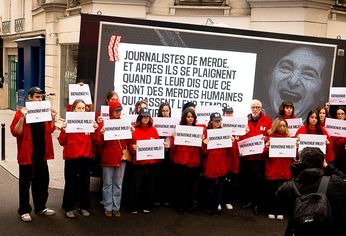 La protesta se realizó en París.