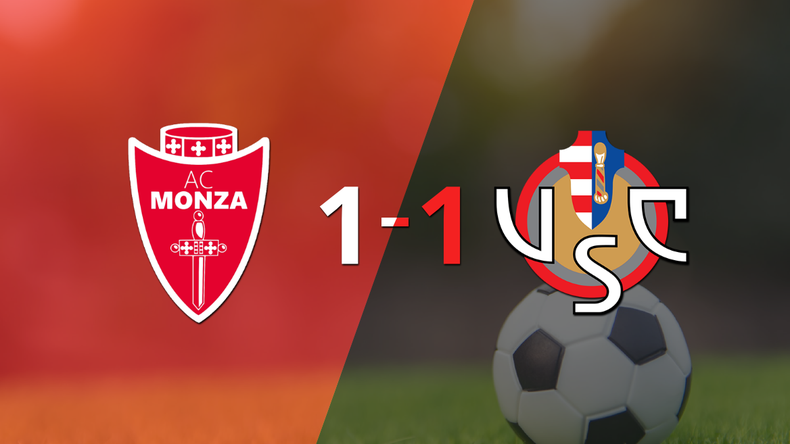 Cremonese logró sacar el empate a 1 gol en casa de Monza
