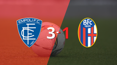 empoli fue mas y vencio por 3 a 1 a bologna