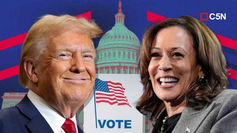 Trump y Harris en busca de llegar a la Casa Blanca.