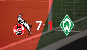 Colonia golea 7-1 a Werder Bremen y Steffen Tigges firma doblete