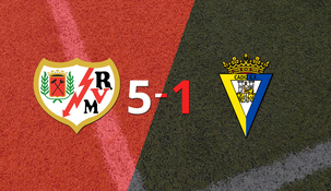 Rayo Vallecano goleó 5-1 a Cádiz con doblete de Florian Lejeune