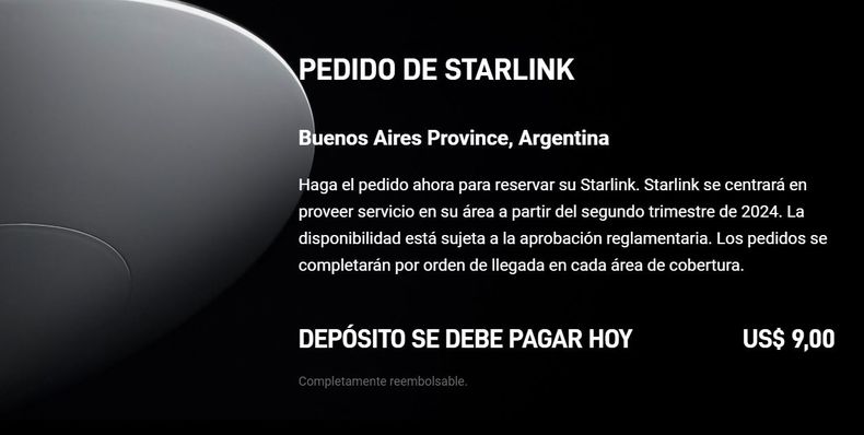 El sitio web de Starlink ya ofrece su servicio en Argentina.&nbsp;