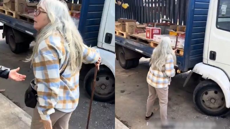La mujer aseguró que los trabajadores la insultaron y le rallaron el auto