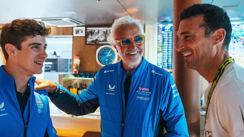 Las fotos del encuentro entre Scaloni y Colapinto y el mensaje de Alpine que recordó la final del Mundial con Francia