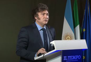 El Presidente expuso en el Palacio Wedekind luego de ser reconocido con el premio Milton Friedman.&nbsp;