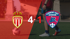 Mónaco golea 4-1 a Clermont Foot y Wissam Ben Yedder firma doblete