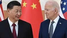 Xi Jinping y Joe Biden. Xi Jinping y Joe Biden.