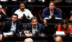 Cristian Ritondo junto a otros diputados del PRO.