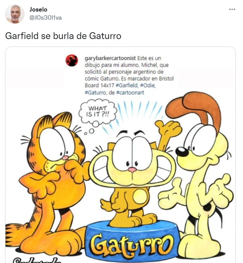 Con un sutil dibujo, el ilustrador de Garfield le apuntó a Nik ¿Qué es