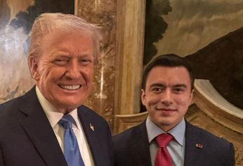 Donald Trump junto a Daniel Noboa.