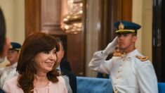 Cristina al llegar al Congreso.
