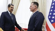 Nicolás Maduro junto a Richard Grenell, emisario de Donald Trump. Nicolás Maduro junto a Richard Grenell, emisario de Donald Trump.