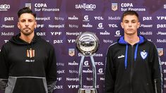 José Sosa (Estudiantes) y Valentín Gómez (Vélez), en la previa de la gran final. José Sosa (Estudiantes) y Valentín Gómez (Vélez), en la previa de la gran final.