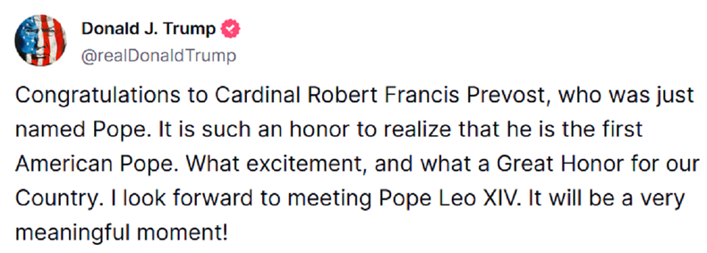 La publicación de Donald Trump. La publicación de Donald Trump.