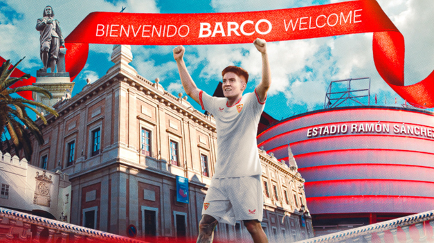 Barco jugará en el Sevilla por un año.
