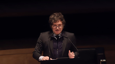 Javier Milei habló en el Foro de Madrid.