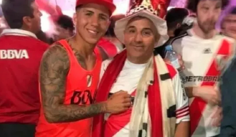 Enzo Fernández y su padre